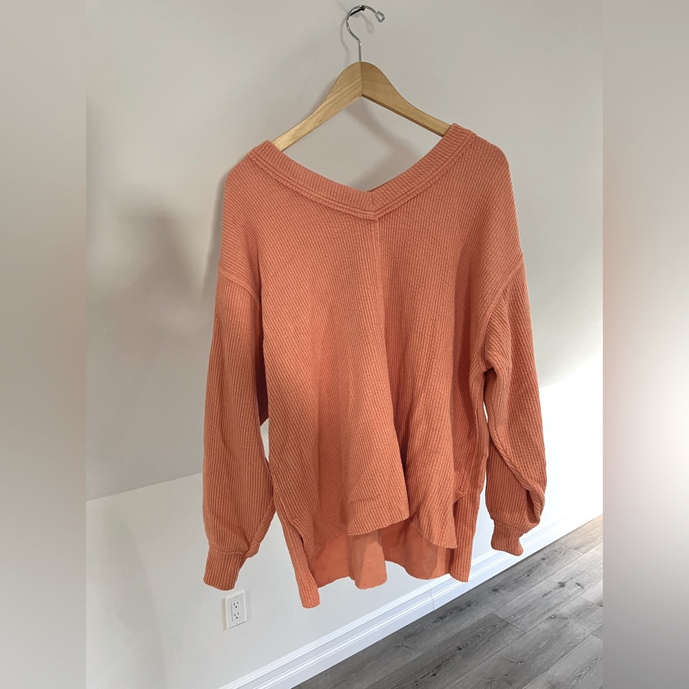 Salmon/ pink oversized Aerie sweater